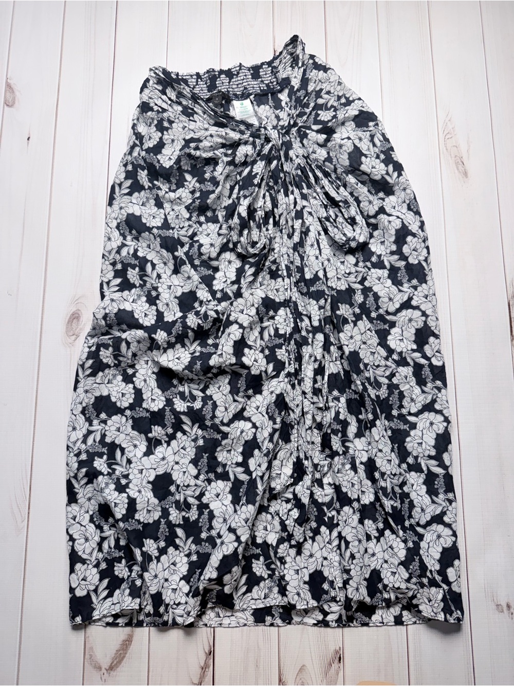 J. Crew Floral Tie-Waist sarong-swim cover